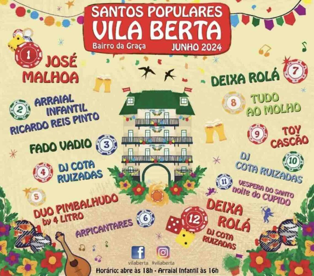 Santos Populares  2024 – Vila Berta 
Fête populaire Lisbonne